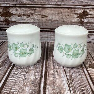 Vintage Corelle CALLAWAY Ivy 3" Tall Salt & Pepper Shaker Set